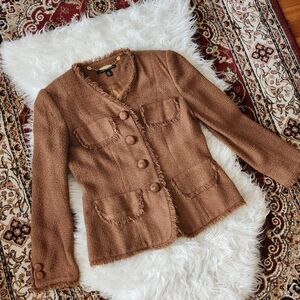 Sandra Angelozzi Women's Brown Tweed Jacket
